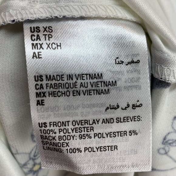 Charter Club XS White Floral Blouse With Ruffle Sleeves &amp; Pleated Front - Picture 5 of 5